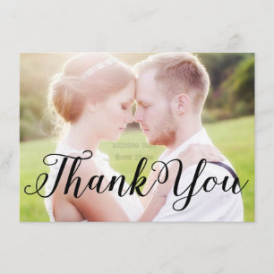 DANKE schwarze TYPOGRAFIE Foto-Karten-Front u.