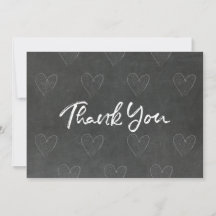 Danke-Schwarzes Brett Design mit Herzen Karte