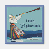 Danke, Schweden, bearbeiten oder Text hinzufügen Magnet (Vorne)