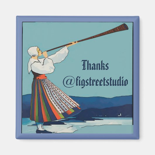 Danke, Schweden, bearbeiten oder Text hinzufügen Magnet (Vorne)