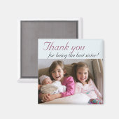 Danke, Schwester Foto Magnet (Vorderseite/Rückseite)