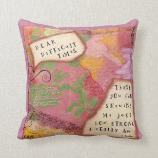 Danke schwierige Zeiten - bunte schöne Kunst Kissen