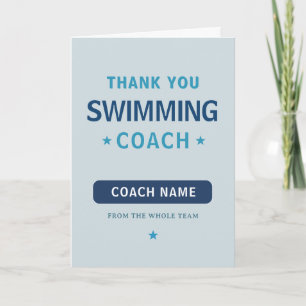 Danke Schwimmtrainer Personalisierte Mannschaftska