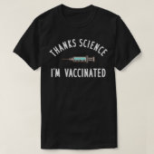 Danke Science Pro Vaccine Im geimpft T-Shirt (Design vorne)