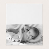 Danke, Script Baby Foto (Außenseite Aufgefaltet)
