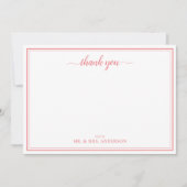 Danke, Script Calligraphy Wedding Mitteilungskarte (Vorderseite)