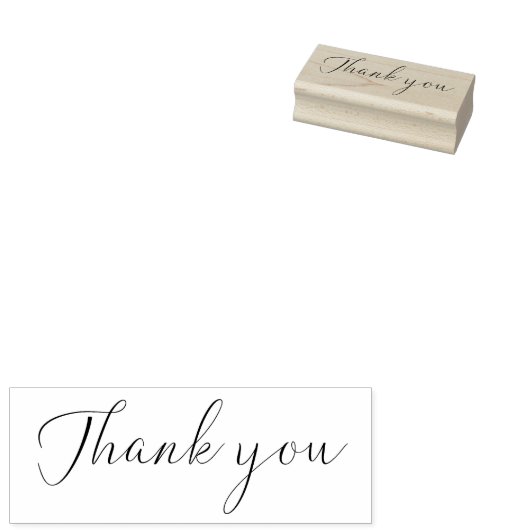 Danke, Script Elegant Gummistempel (Stempel)