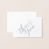 Danke, Script Mini (3.5"x5" Foil Card) Folienkarte (Vorderseite mit Umschlag)