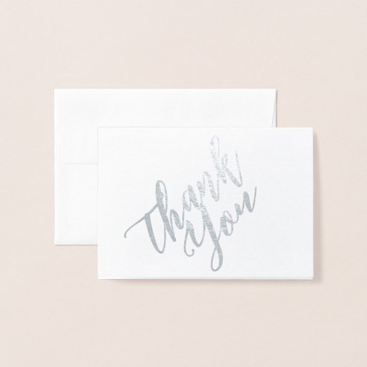 Danke, Script Mini (3.5"x5" Foil Card) Folienkarte (Vorderseite mit Umschlag)
