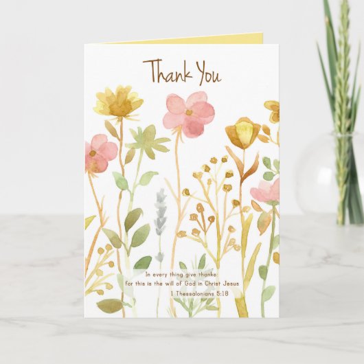 Danke, Scripting Thessaloniki Wildblumen Karte (Vorderseite)