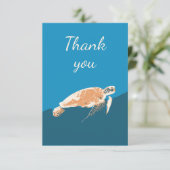 Danke Sea Turtle Animal Art (Stehend Vorderseite)