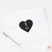Danke Seepferd Heart Sticker (Umschlag)