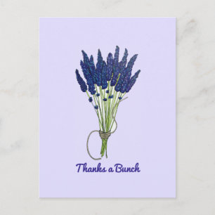 Danke sehr Lavendel-Blumenstrauß Danke Postkarte