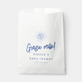 Danke sehr! Mittelmeerblauer Junge - Babyshower Geschenktütchen (Vorderseite)