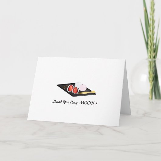 Danke sehr MOCHI! Gefaltete Grußkarte Karte (Vorderseite)