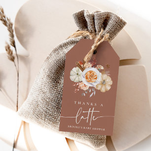 "Danke sehr" Pumpkin Spice Baby Shower Geschenkanh Geschenkanhänger