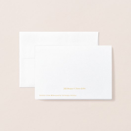 Danke Sentiments Foil Lacy Filigree Folienkarte (Rückseite mit Umschlag)