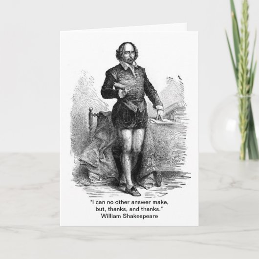 Danke, Shakespeare Stil! Dankeskarte (Vorderseite)