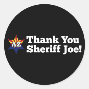 Danke Sheriff Joe! Runder Aufkleber