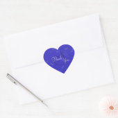 Danke Siegel - Royal Blue Monogram Wedding Herz-Aufkleber (Umschlag)