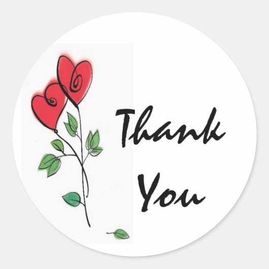 Danke, Siegel Runder Aufkleber (Vorderseite)