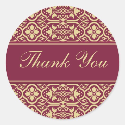 Danke, Siegel Runder Aufkleber (Vorderseite)