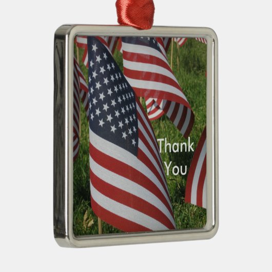 Danke Silbernes Ornament (Rechts)