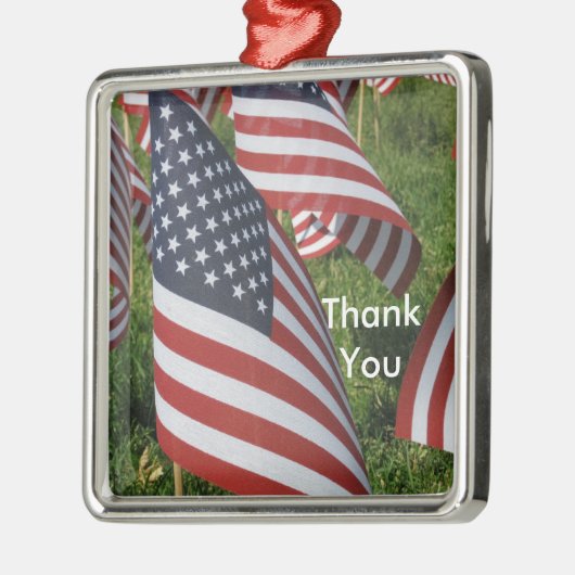 Danke Silbernes Ornament (Links)