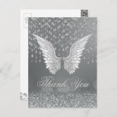 Danke | Silberreißen Postkarte (Vorne/Hinten)