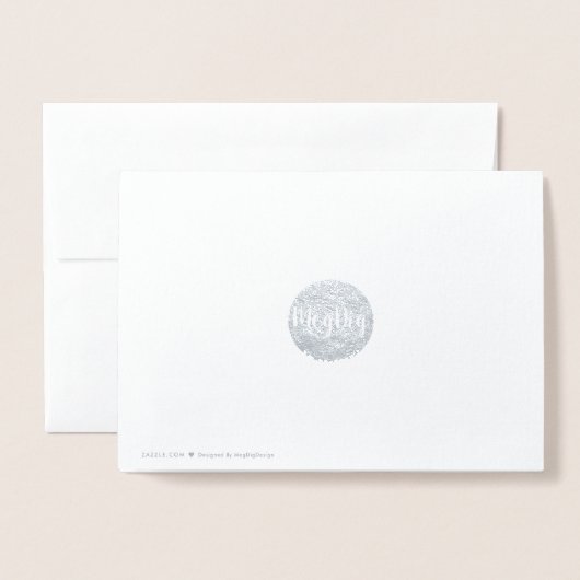 Danke, Silver Folienkarte (Rückseite mit Umschlag)