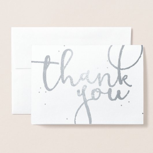 Danke, Silver Folienkarte (Vorderseite mit Umschlag)