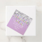 Danke Silver Rainbow Balloons Geschenkanhänger (Beispiel)