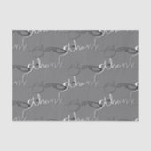 "Danke" Silvery Gradient Handschrift Seidenpapier (Vorderseite)