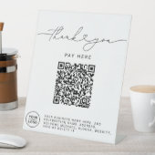 Danke-Skript-Herz-Scan-Mich-QR-Code-Logo Sockelschild (In Situ)