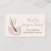 Danke-Skript-Luftpflanze Visitenkarte (Vorderseite)