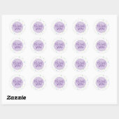 Danke-Skript-Sprinkles-Muster Runder Aufkleber (Blatt)