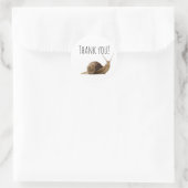 Danke Snail Runder Aufkleber (Tasche)