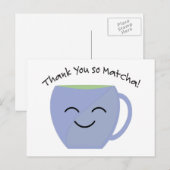 Danke, So Matcha Feiertagspostkarte (Vorne/Hinten)