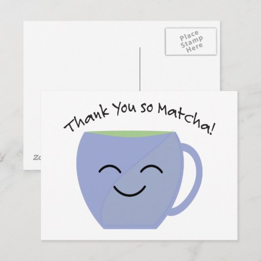 Danke, So Matcha Postkarte (Vorne/Hinten)
