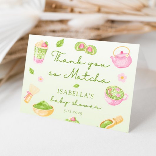 Danke so sehr Matcha-Tee Baby Mädchen Shower