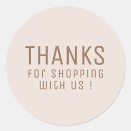 DANKE SO VIEL Minimalistisch Blush Pink Round Clas Runder Aufkleber