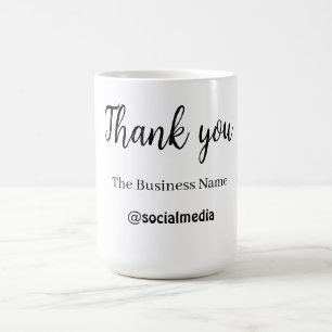 danke Social Media Firmenname Datum einfach f Kaffeetasse
