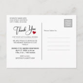 Danke | Soft Modern Baby Foto Postkarte (Rückseite)