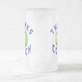 Danke Softball-Trainer-Geschenk-mattierte Mattglas Bierglas (Mittel)