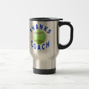 Danke Softball-Trainer-Geschenk-Reise-Tasse Reisebecher