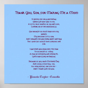 Danke, Sohn, für die Herstellung mich einer Mama Poster