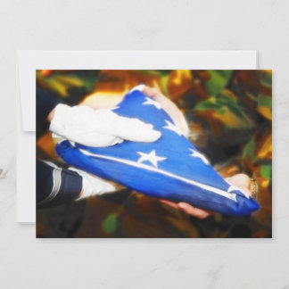 "Danke" Soldat erhält die amerikanische Flagge Einladung