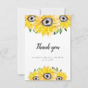 Danke Sonnenblume Brautparty Watercolor Flora