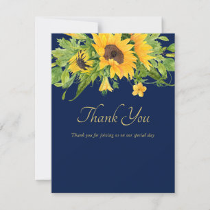 Danke Sonnenblumen Marineblau