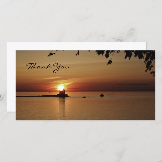 Danke Sonnenuntergang-Leuchtturm (Vorne/Hinten)